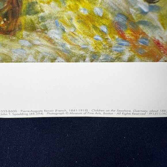 Pierre-Auguste Renoir Art Print "Children On The Seashore" Museum Of Fine Arts B - Picture 3 of 3